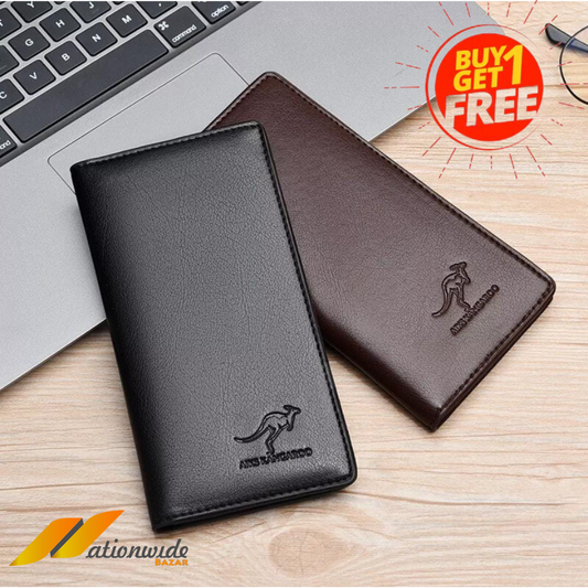 Buy 1 get 1 Free Stylish slim long PU leather Mobile wallet