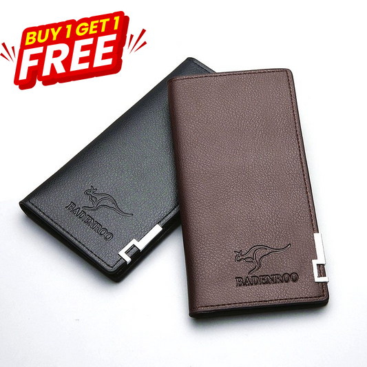 Buy 1 get 1 Free Stylish slim long PU leather Mobile wallet