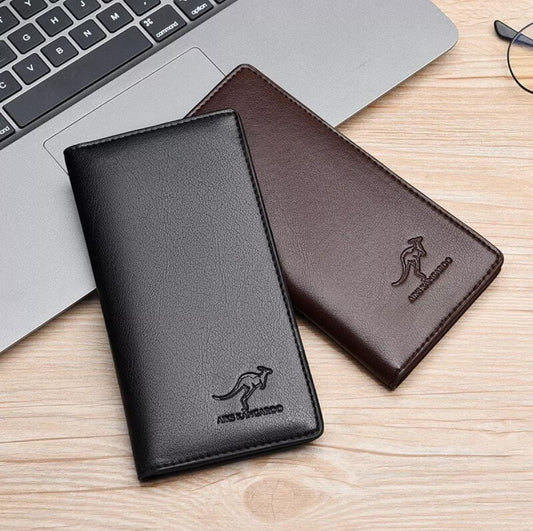 Stylish slim long PU leather Mobile wallet