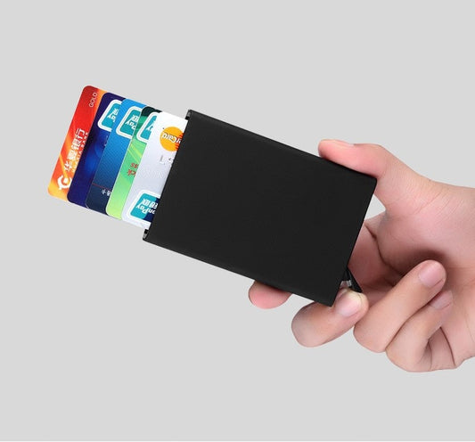 Slim metal card holder wallet card holder